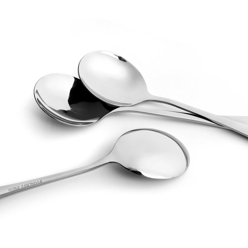 amovee 6 Piece Soup Spoons, High Grade Stainless Steel Soup Spoons, Dishwasher Safe Spoons Silverware - Image 4